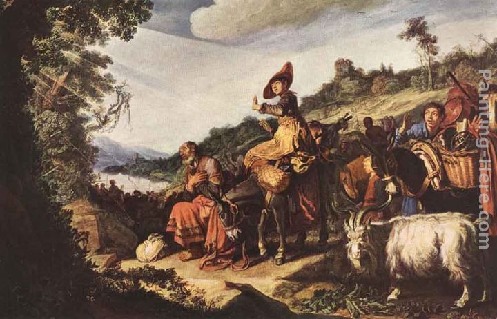Abraham's Journey to Canaan painting - Pieter Lastman Abraham's Journey to Canaan art painting